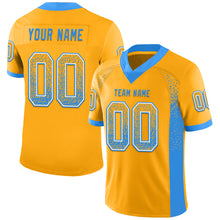 Load image into Gallery viewer, Custom Gold Powder Blue-White Drift Fashion Football Jersey
