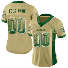 Load image into Gallery viewer, Custom Vegas Gold Green-White Drift Fashion Football Jersey