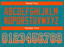 Load image into Gallery viewer, Custom Teal Orange-White Drift Fashion Football Jersey