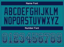 Load image into Gallery viewer, Custom Teal Navy-Gray Drift Fashion Football Jersey