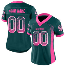 Load image into Gallery viewer, Custom Midnight Green Pink-White Drift Fashion Football Jersey