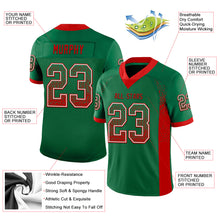 Load image into Gallery viewer, Custom Kelly Green Red-White Drift Fashion Football Jersey
