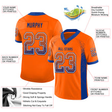 Load image into Gallery viewer, Custom Orange Royal-White Drift Fashion Football Jersey