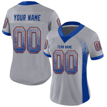 Load image into Gallery viewer, Custom Gray Royal-Orange Drift Fashion Football Jersey
