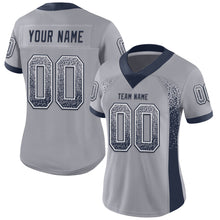 Load image into Gallery viewer, Custom Gray Navy-White Drift Fashion Football Jersey