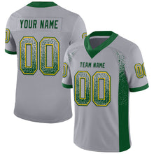 Load image into Gallery viewer, Custom Gray Green-Gold Drift Fashion Football Jersey
