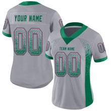 Load image into Gallery viewer, Custom Gray Kelly Green-Pink Drift Fashion Football Jersey