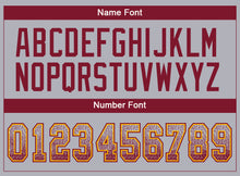 Load image into Gallery viewer, Custom Gray Crimson-Gold Drift Fashion Football Jersey