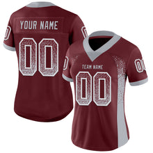 Load image into Gallery viewer, Custom Burgundy Gray-White Drift Fashion Football Jersey