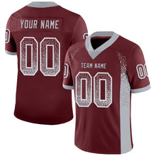 Load image into Gallery viewer, Custom Burgundy Gray-White Drift Fashion Football Jersey