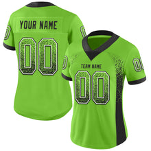 Load image into Gallery viewer, Custom Neon Green Black-White Drift Fashion Football Jersey