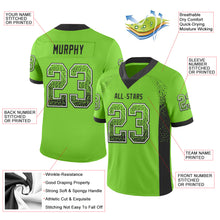Load image into Gallery viewer, Custom Neon Green Black-White Drift Fashion Football Jersey