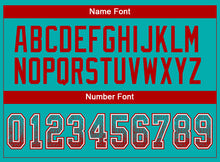 Load image into Gallery viewer, Custom Aqua Red-White Drift Fashion Football Jersey