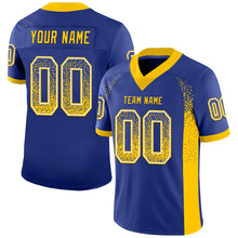Load image into Gallery viewer, Custom Royal Yellow-White Drift Fashion Football Jersey
