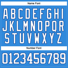 Load image into Gallery viewer, Custom Powder Blue White-Royal Hockey Lace Neck Jersey