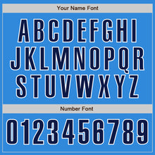 Load image into Gallery viewer, Custom Electric Blue Navy-White Authentic Baseball Jersey