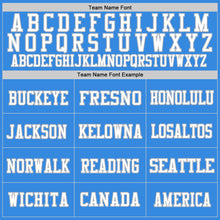 Load image into Gallery viewer, Custom Powder Blue White-Gray Mesh Authentic Throwback Football Jersey