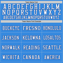 Load image into Gallery viewer, Custom Powder Blue White-Royal Mesh Authentic Throwback Football Jersey