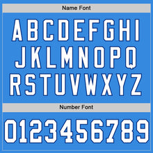 Load image into Gallery viewer, Custom Powder Blue White-Royal Mesh Authentic Throwback Football Jersey