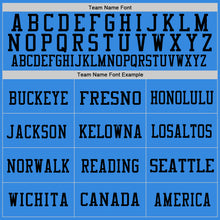 Load image into Gallery viewer, Custom Powder Blue Gold-Black Mesh Authentic Throwback Football Jersey