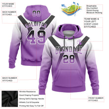 Load image into Gallery viewer, Custom Stitched White Black-Medium Purple Fade Fashion Arrow Sports Pullover Sweatshirt Hoodie