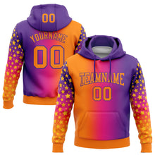 Load image into Gallery viewer, Custom Stitched Purple Bay Orange-Hot Pink Gradient Fashion Star Sports Pullover Sweatshirt Hoodie