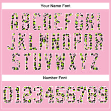 Load image into Gallery viewer, Custom Stitched Black Light Pink-Neon Green Fade Fashion Leopard Print Sports Pullover Sweatshirt Hoodie