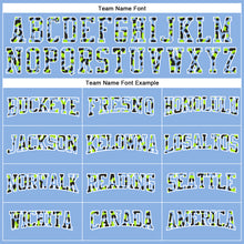 Load image into Gallery viewer, Custom Stitched Black Light Blue-Neon Green Fade Fashion Leopard Print Sports Pullover Sweatshirt Hoodie