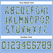 Load image into Gallery viewer, Custom Stitched Black Light Blue-Neon Green Fade Fashion Leopard Print Sports Pullover Sweatshirt Hoodie