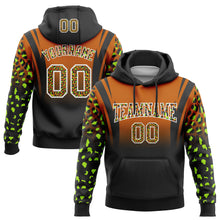 Load image into Gallery viewer, Custom Stitched Texas Orange Black-White Fade Fashion Leopard Print Sports Pullover Sweatshirt Hoodie