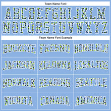 Load image into Gallery viewer, Custom Stitched Light Blue Navy-White Fade Fashion Leopard Print Sports Pullover Sweatshirt Hoodie