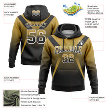 Load image into Gallery viewer, Custom Stitched Old Gold Black-White Fade Fashion Arrow Sports Pullover Sweatshirt Hoodie