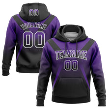 Load image into Gallery viewer, Custom Stitched Purple Black-White Fade Fashion Arrow Sports Pullover Sweatshirt Hoodie