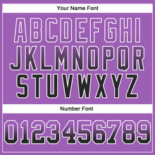 Load image into Gallery viewer, Custom Stitched Medium Purple Black-White Fade Fashion Arrow Sports Pullover Sweatshirt Hoodie