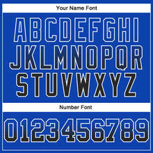 Load image into Gallery viewer, Custom Stitched Thunder Blue Black-White Fade Fashion Arrow Sports Pullover Sweatshirt Hoodie