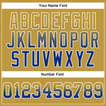 Load image into Gallery viewer, Custom Stitched Old Gold Royal-White Fade Fashion Arrow Sports Pullover Sweatshirt Hoodie