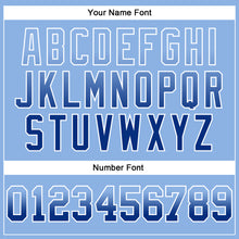 Load image into Gallery viewer, Custom Stitched Light Blue Royal-White Fade Fashion Arrow Sports Pullover Sweatshirt Hoodie