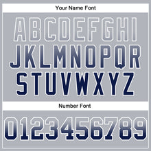 Load image into Gallery viewer, Custom Stitched Gray Navy-White Fade Fashion Arrow Sports Pullover Sweatshirt Hoodie