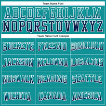 Load image into Gallery viewer, Custom Stitched Teal Navy-White Fade Fashion Arrow Sports Pullover Sweatshirt Hoodie