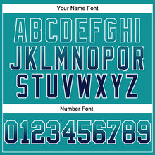 Load image into Gallery viewer, Custom Stitched Teal Navy-White Fade Fashion Arrow Sports Pullover Sweatshirt Hoodie