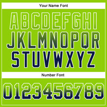 Load image into Gallery viewer, Custom Stitched Neon Green Navy-White Fade Fashion Arrow Sports Pullover Sweatshirt Hoodie