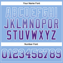 Load image into Gallery viewer, Custom Stitched Light Blue Purple-White Fade Fashion Arrow Sports Pullover Sweatshirt Hoodie