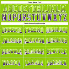 Load image into Gallery viewer, Custom Stitched Neon Green Purple-White Fade Fashion Arrow Sports Pullover Sweatshirt Hoodie