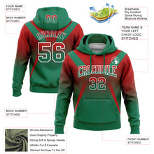 Load image into Gallery viewer, Custom Stitched Red Kelly Green-White Fade Fashion Arrow Sports Pullover Sweatshirt Hoodie