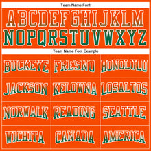 Load image into Gallery viewer, Custom Stitched Orange Kelly Green-White Fade Fashion Arrow Sports Pullover Sweatshirt Hoodie