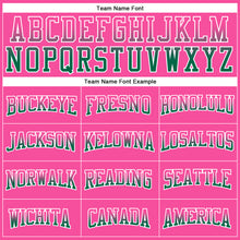 Load image into Gallery viewer, Custom Stitched Pink Kelly Green-White Fade Fashion Arrow Sports Pullover Sweatshirt Hoodie