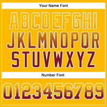 Load image into Gallery viewer, Custom Stitched Gold Crimson-White Fade Fashion Arrow Sports Pullover Sweatshirt Hoodie