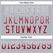 Load image into Gallery viewer, Custom Stitched Gray Crimson-White Fade Fashion Arrow Sports Pullover Sweatshirt Hoodie