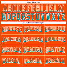 Load image into Gallery viewer, Custom Stitched Orange Teal-White Fade Fashion Arrow Sports Pullover Sweatshirt Hoodie