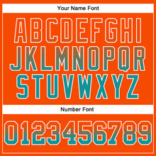 Load image into Gallery viewer, Custom Stitched Orange Teal-White Fade Fashion Arrow Sports Pullover Sweatshirt Hoodie